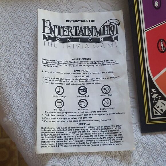 Vintage 1984 "Entertainment Tonight - The Trivia Game" by Lakeside Games - Picture 3 of 6